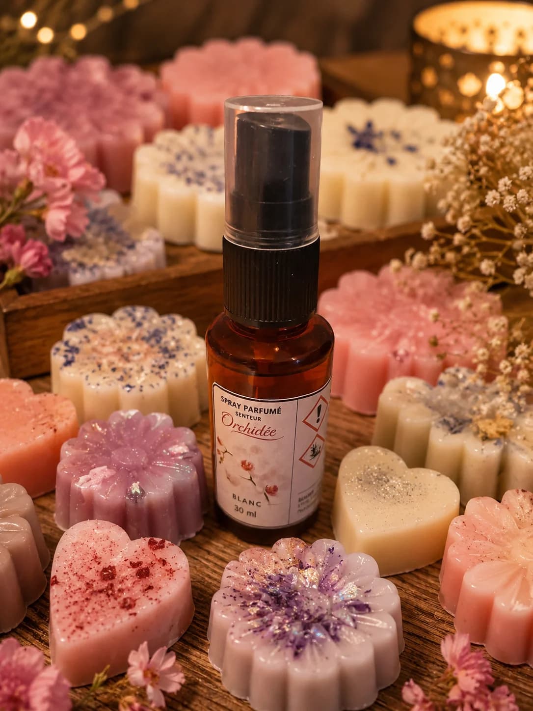 spray parfumée maison orchidée blanc