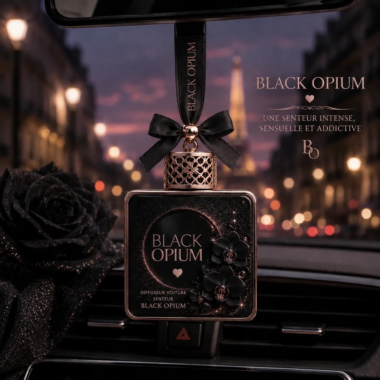 diffuseur voiture senteur black opium