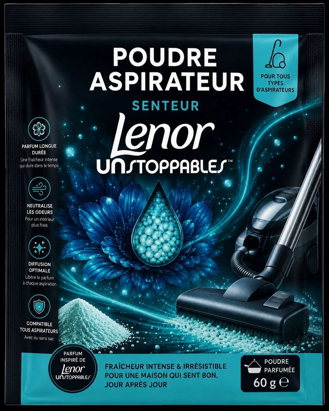 poudre aspirateur lenor unstoppable